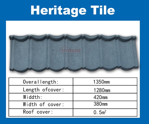 Металлочерепица с керамическим покрытием Heritage Tile