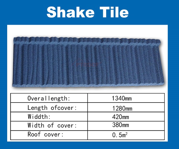 Металлочерепица с керамическим (каменным) покрытием Shake Tile